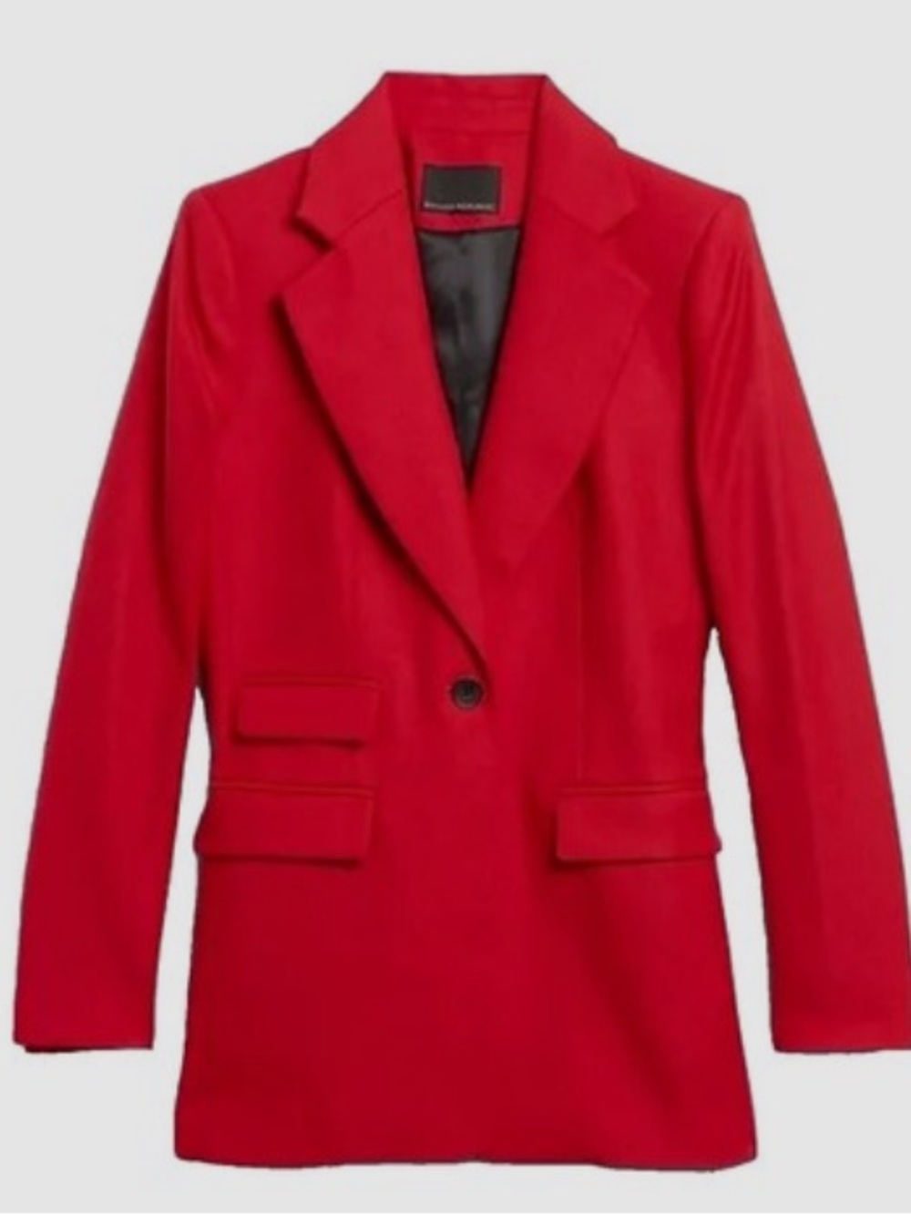 Banana Republic Red Single-Button Tailored Blazer